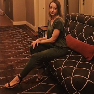 Uniqlo Olive Green jumpsuit XS